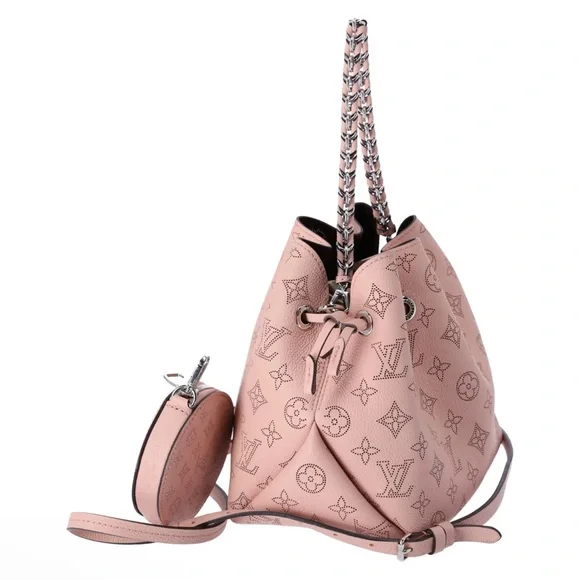 Louis Vuitton Bella Mahina Calf Leather Magnolia Pink Bucket Shoulder Bag M57068 - Picture 4 of 15